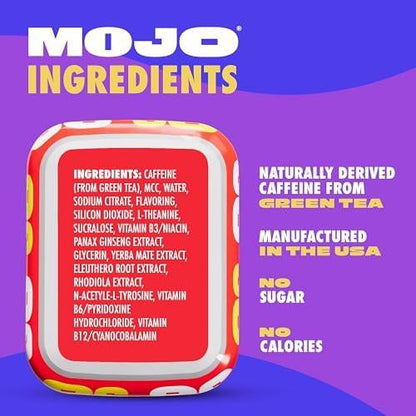 MOJO Energie-Pouches, Tropical Punch Geschmack, 50 mg Koffein pro Pouch, 15 Pouches, Einzelpackung