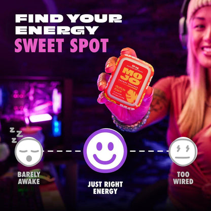 MOJO Energie-Pouches, Tropical Punch Geschmack, 50 mg Koffein pro Pouch, 15 Pouches, Einzelpackung
