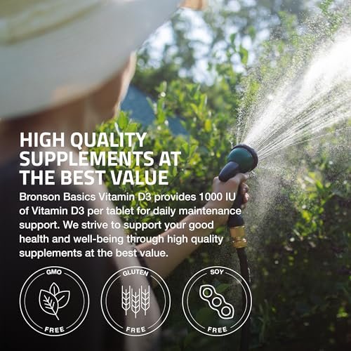 Bronson Vitamin D3 1000 IE (25 µg) Niedrig dosiertes Vitamin D, 360 Tabletten