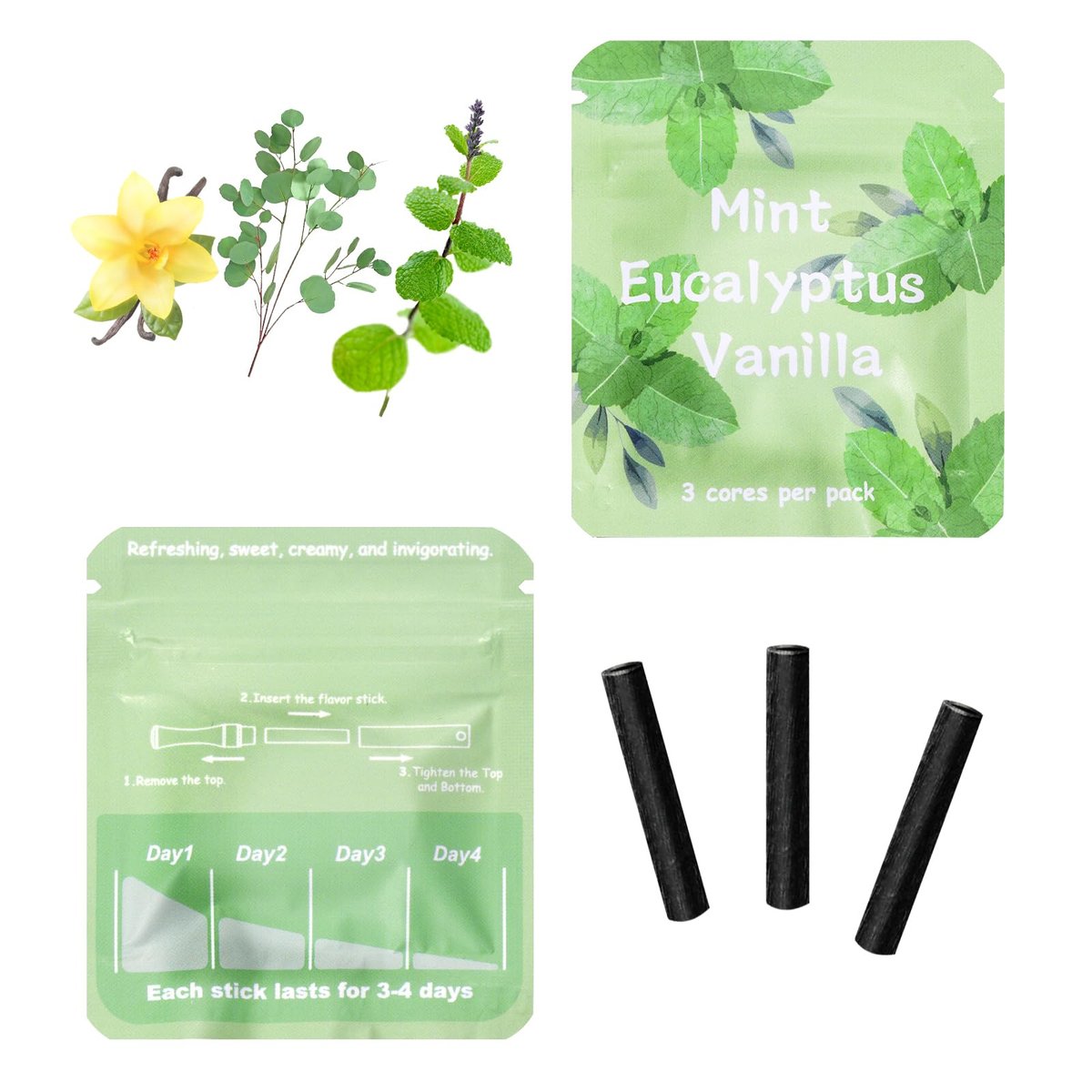 Astofli Breathing Necklace - Geschmackspaket (Widerstands-Upgraded-Version) – Aromatisierte 4er-Packung zur Angstlinderung