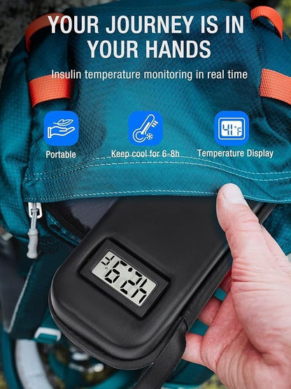 LengKe Insulin-Kühltasche für Reisen – Isolierte Tragetasche für Wegovy Pens mit 2 TSA-zugelassenen Kühlakkus, langanhaltende Kühlung für tägliche Nutzung und Reisen
