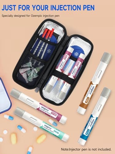 LengKe Insulin-Kühltasche für Reisen – Isolierte Tragetasche für Wegovy Pens mit 2 TSA-zugelassenen Kühlakkus, langanhaltende Kühlung für tägliche Nutzung und Reisen