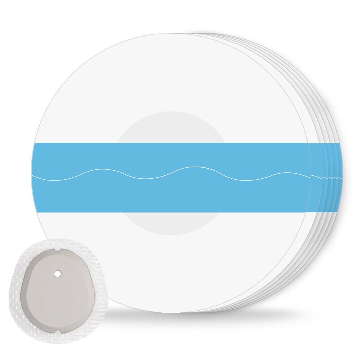 Kuruyo 100 Stück Dexcom G7 Over Patches – Transparente, wasserdichte und hypoallergene Haftpflaster für Sensoren, 15 Tage Haltbarkeit, Latexfrei