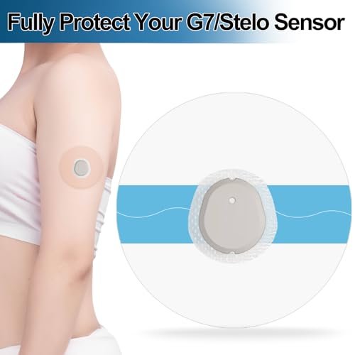 Kuruyo 100 Stück Dexcom G7 Over Patches – Transparente, wasserdichte und hypoallergene Haftpflaster für Sensoren, 15 Tage Haltbarkeit, Latexfrei