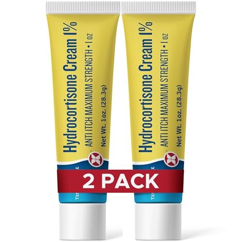 TenderGentle 1% Hydrocortison Creme Maximale Stärke, 2er Pack – 1 oz Anti-Juckreiz Creme bei Juckreiz und Hautausschlägen – für Ekzeme, Giftefeu, Insektenstiche und mehr