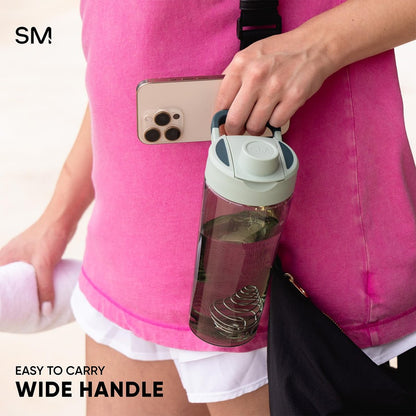 Simple Modern Rally Plastik Protein Shaker Flasche mit Ball | 24 oz Auslaufsicherer Becher für Proteinshakes, Mixgetränke, Elektrolyte, Pre Workout | Blush Mix
