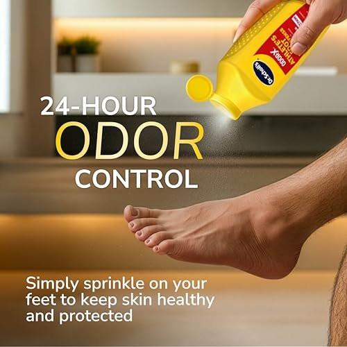 Dr. Scholl’s Odor-X Fußpilz-Tägliches Schutzpuder – 24-Stunden Geruchsschutz, verhindert Wiederauftreten bei täglicher Anwendung, lindert Juckreiz, Brennen & Rötungen, Fußgesundheit