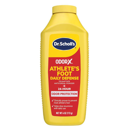 Dr. Scholl’s Odor-X Fußpilz-Tägliches Schutzpuder – 24-Stunden Geruchsschutz, verhindert Wiederauftreten bei täglicher Anwendung, lindert Juckreiz, Brennen & Rötungen, Fußgesundheit
