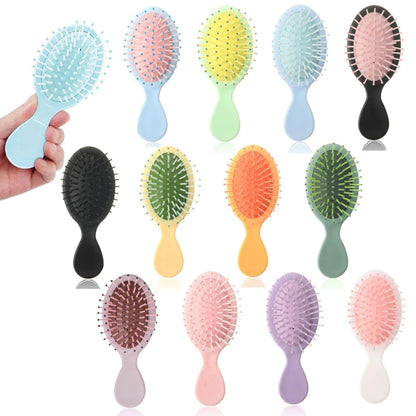 12er Pack Mini Haarbürsten im Bulk – Reisebürsten für alle Haartypen, kompakte Reisehaarbürsten für Teenager & Erwachsene, perfekt als Brautjungferngeschenk, Partygeschenke