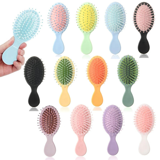 12er Pack Mini Haarbürsten im Bulk – Reisebürsten für alle Haartypen, kompakte Reisehaarbürsten für Teenager & Erwachsene, perfekt als Brautjungferngeschenk, Partygeschenke