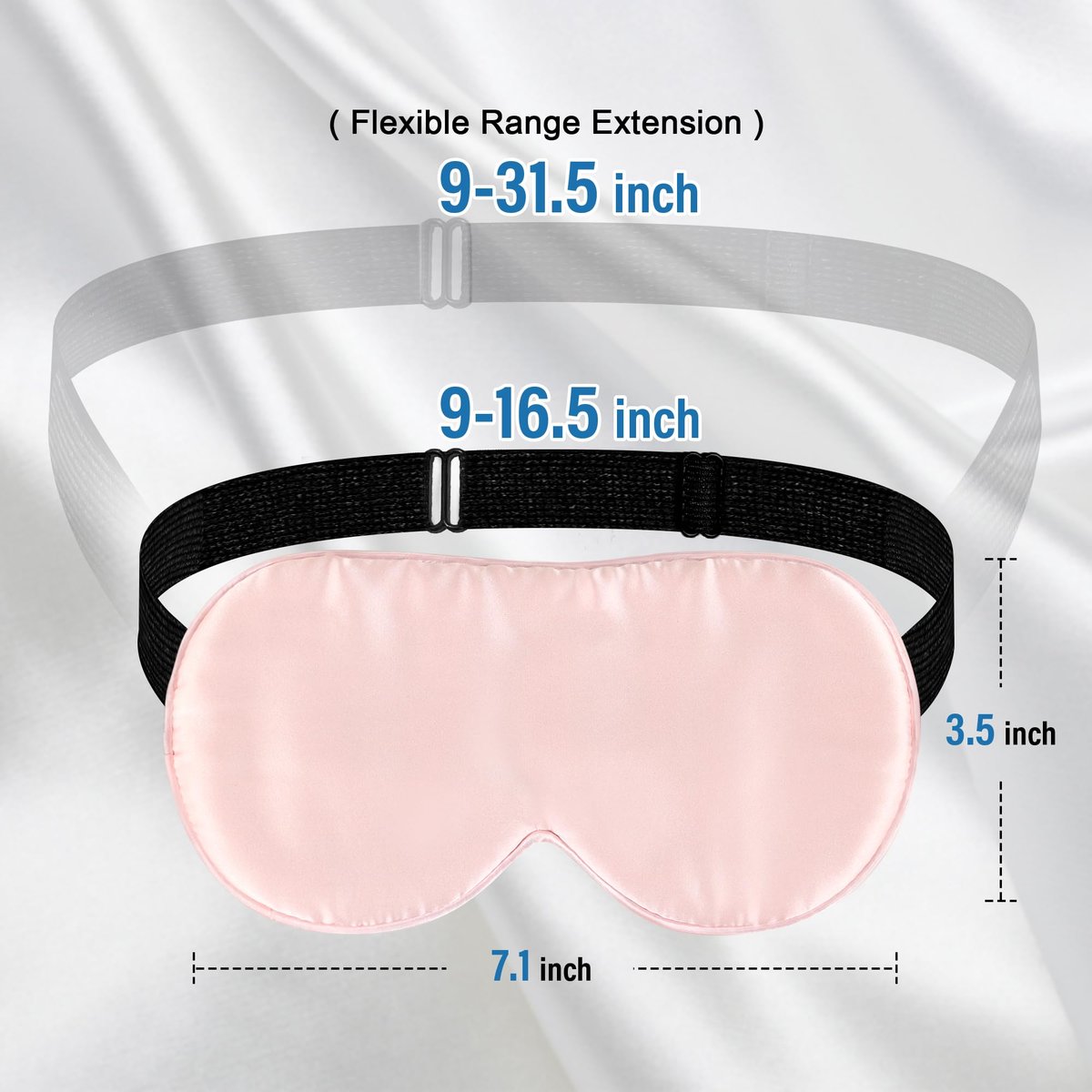 Seiden Schlafmaske für Kinder – 100% echte Naturseide, verstellbar, weich & leicht – Schlafbrille für Jungen & Mädchen (Pink)