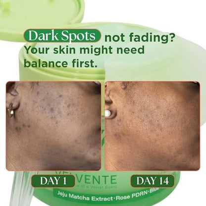 VELVENTE Matcha Feuchtigkeitscreme mit Rose PDRN & koreanischen Peptiden – Straffende Anti-Aging Creme für gleichmäßigen Hautton & strahlende Haut, alle Hauttypen, 100 ml