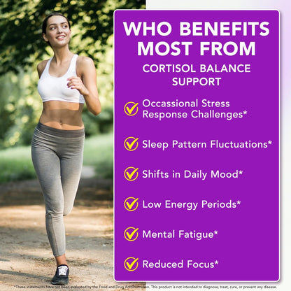 BUCAOAGU Cortisol-Supplement für Frauen – Stressabbau & Hormonbalance mit Magnolienrinde, Rhodiola Rosea, Heiliges Basilikum, Magnesium, Phosphatidylserin – Unterstützt Stimmung, Fokus & Schlaf