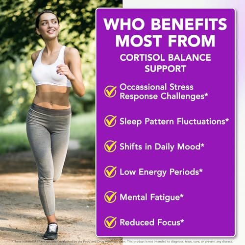 BUCAOAGU Cortisol-Supplement für Frauen – Stressabbau & Hormonbalance mit Magnolienrinde, Rhodiola Rosea, Heiliges Basilikum, Magnesium, Phosphatidylserin – Unterstützt Stimmung, Fokus & Schlaf