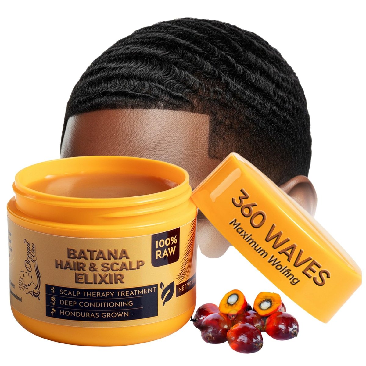 OCEAN VIEW DEEP WAVES POMADE - Premium Wellen Pomade für Männer, Starker Halt, Feuchtigkeitsspendend, 4 oz