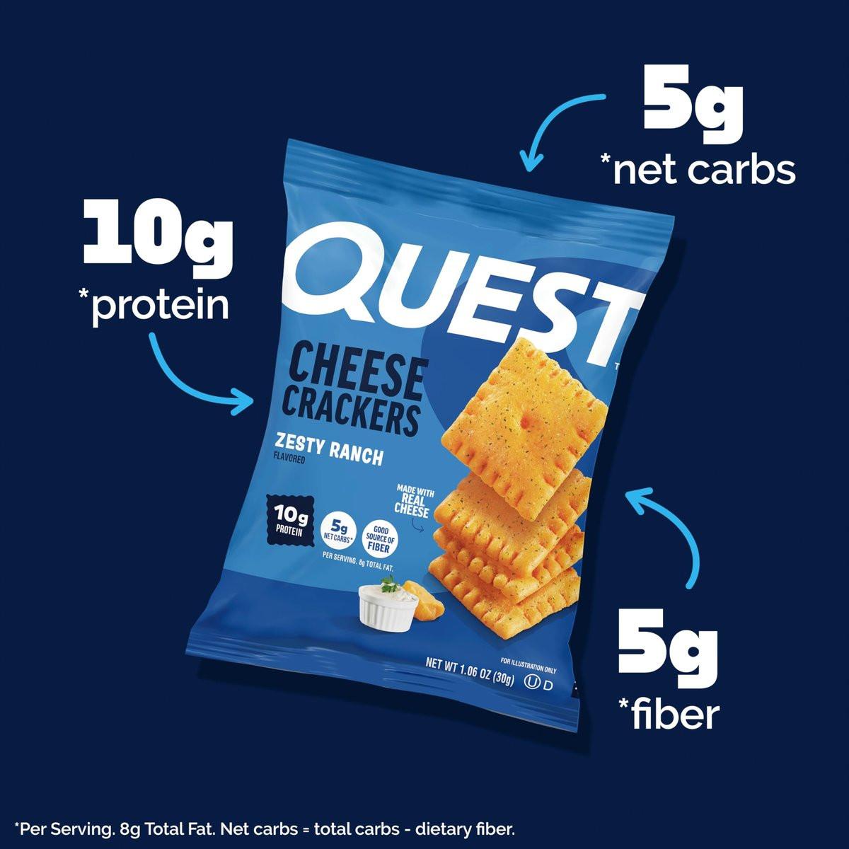 Quest Nutrition Käsecracker mit Zesty Ranch Geschmack, 10g Protein, 5g Netto-Kohlenhydrate, High Protein, 4er-Pack