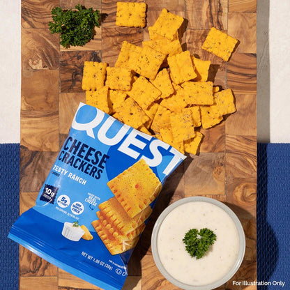 Quest Nutrition Käsecracker mit Zesty Ranch Geschmack, 10g Protein, 5g Netto-Kohlenhydrate, High Protein, 4er-Pack