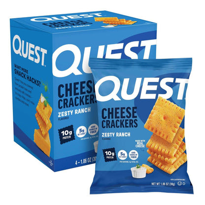 Quest Nutrition Käsecracker mit Zesty Ranch Geschmack, 10g Protein, 5g Netto-Kohlenhydrate, High Protein, 4er-Pack