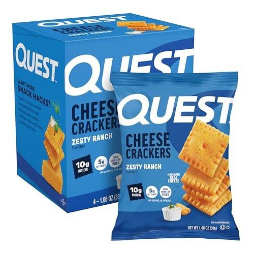 Quest Nutrition Käsecracker mit Zesty Ranch Geschmack, 10g Protein, 5g Netto-Kohlenhydrate, High Protein, 4er-Pack