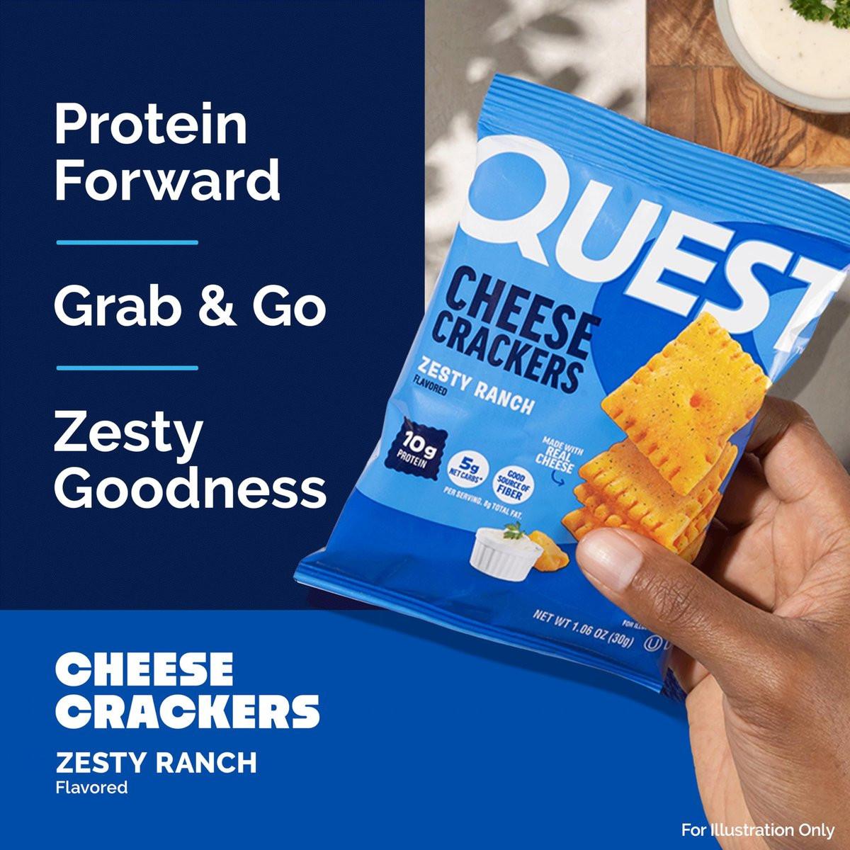 Quest Nutrition Käsecracker mit Zesty Ranch Geschmack, 10g Protein, 5g Netto-Kohlenhydrate, High Protein, 4er-Pack