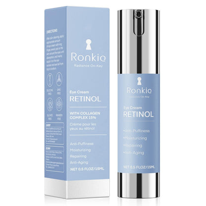 Retinol Augencreme gegen dunkle Ringe: Anti-Falten Augencreme für die Nacht – Reduziert Augenringe und Tränensäcke 15 ml