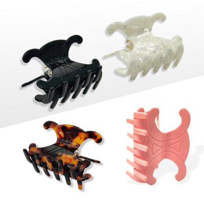 ROVLET Acetat Haarspangen 4er-Pack – Mittelgroße Butterfly-Clips mit sicherem Halt für Hochsteckfrisuren, Premium langlebige Haarspangen (7 x 4,2 cm)