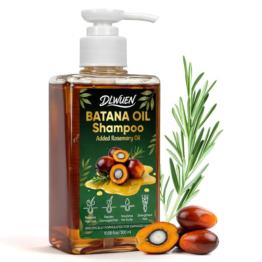 Batana Oil Shampoo für Haarwachstum, Rosmarin-Shampooöl für Kopfhautgesundheit, reduziert Haarausfall & pflegt die Kopfhaut, verleiht Weichheit & langanhaltendes Volumen, repariert Haarschäden für Männer & Frauen, 10,58 fl.oz