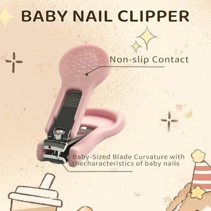 Baby Nagelset mit süßem Eulen-Design – Maniküre- und Pediküre-Set für Neugeborene mit Nagelknipser, Schere, Feile und Pinzette für die Pflege von Babys und Kleinkindern (Geschenk für Mütter) (Pink)
