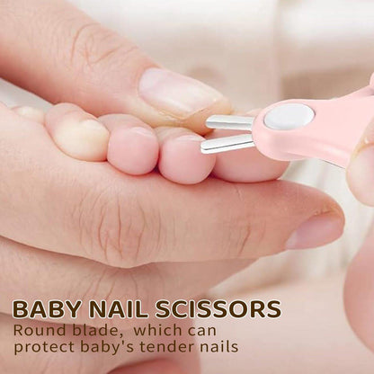 Baby Nagelset mit süßem Eulen-Design – Maniküre- und Pediküre-Set für Neugeborene mit Nagelknipser, Schere, Feile und Pinzette für die Pflege von Babys und Kleinkindern (Geschenk für Mütter) (Pink)