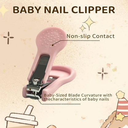 Baby Nagelset mit süßem Eulen-Design – Maniküre- und Pediküre-Set für Neugeborene mit Nagelknipser, Schere, Feile und Pinzette für die Pflege von Babys und Kleinkindern (Geschenk für Mütter) (Pink)