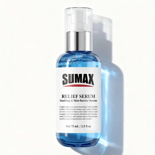 SUMAX Relief Serum – Beruhigendes Gesichtsserum mit Centella + Hyaluronsäure für empfindliche & zu Unreinheiten neigende Haut, mildert Rötungen, unterstützt die Hautbarriere, leicht & nicht klebend, 75 ml