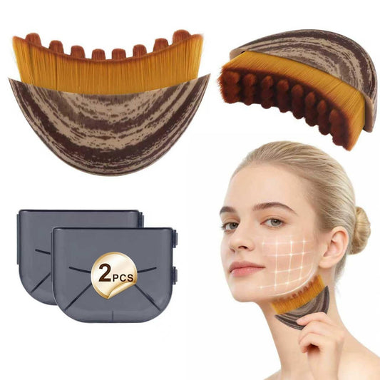 2er-Pack Lymph-Gesichts-Konturbürste – Gesichts-Lymphdrainage-Massagegerät zur Verbesserung des Hautglanzes, gegen Trockenheit, zur Entspannung und Gesichtsformung