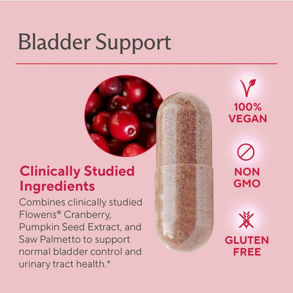Premium Blasenunterstützung – Kapseln für gelegentlichen Harndrang, Häufigkeit & Inkontinenz – mit klinisch getesteter Cranberry, Kürbis & Sägepalme – 60 Kapseln