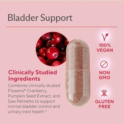 Premium Blasenunterstützung – Kapseln für gelegentlichen Harndrang, Häufigkeit & Inkontinenz – mit klinisch getesteter Cranberry, Kürbis & Sägepalme – 60 Kapseln