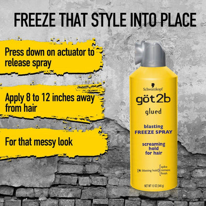 Got2b Glued Travel-Size Blasting Freeze Haarspray, Mini 2 oz Aerosol (6er Pack) – Starker Halt für unterwegs