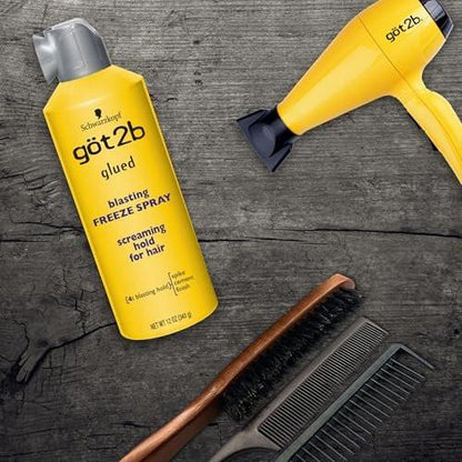 Got2b Glued Travel-Size Blasting Freeze Haarspray, Mini 2 oz Aerosol (6er Pack) – Starker Halt für unterwegs