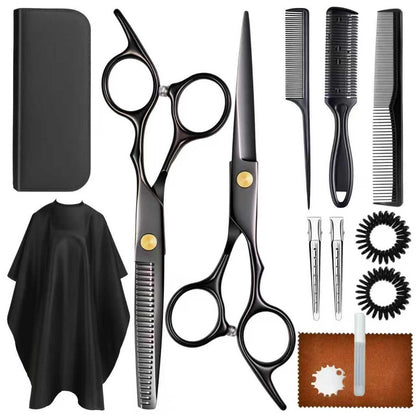 Professionelles Haarschneideset - Edelstahl Friseurschere mit Effilierschere für Männer, Frauen, Kinder - Salon & Zuhause