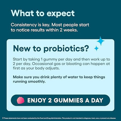 Physician's CHOICE Probiotische Gummibärchen mit Vitamin D & Präbiotischer Ballaststoff – Zuckerfrei – 1 Mrd. KBE klinisch geprüfte Probiotika – Unterstützt Immun- und Darmgesundheit für Frauen und Männer – Wassermelonengeschmack – 90 Stück