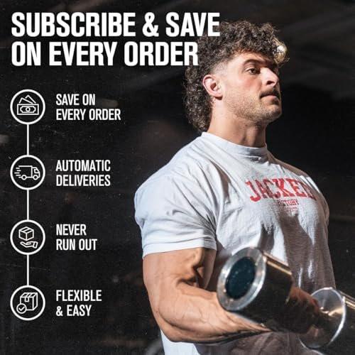Jacked Factory NITROSURGE Pre-Workout Booster - Endlose Energie, sofortige Kraftsteigerung, klarer Fokus, intensive Pump - mit Beta-Alanin - 10 Portionen, Blaue Himbeere