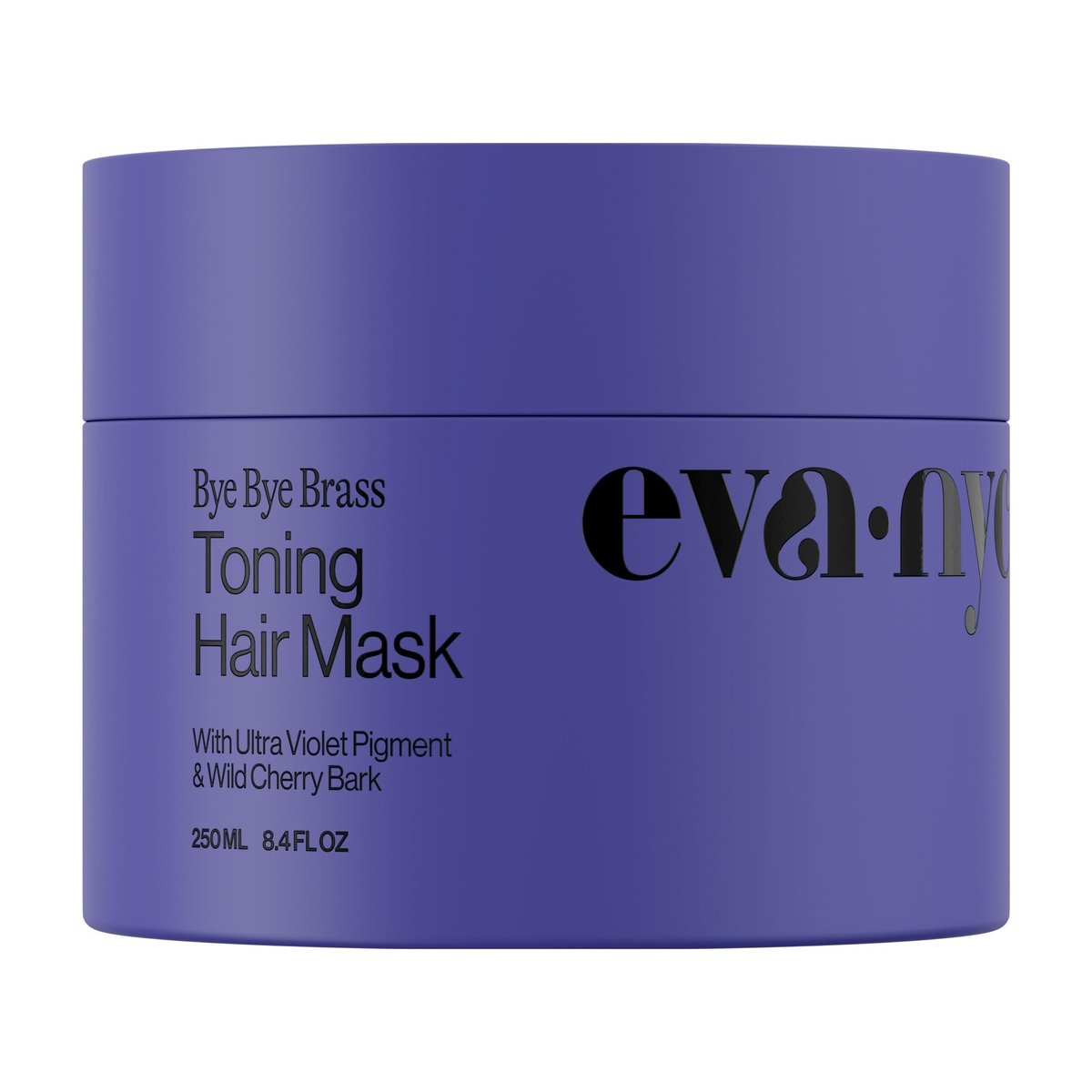 Eva NYC Toning Hair Mask - Anti-Brass Formel für blondes, graues & aufgehelltes Haar - UV-Pigmente & Wildkirschrinde zum Tonen & Pflegen - neutralisiert Gelbstich - Ingwer-Rose-Duft - 250 ml