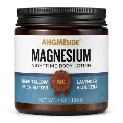Ahgmeside Neuropathie Creme – Magnesium Nervenberuhigungslotion für Füße, Hände, Beine & Zehen, schnell einziehende Neuropathie Creme für Schlaf, Entspannung & wohltuenden Komfort, nicht fettende Körperbutter, 118 ml
