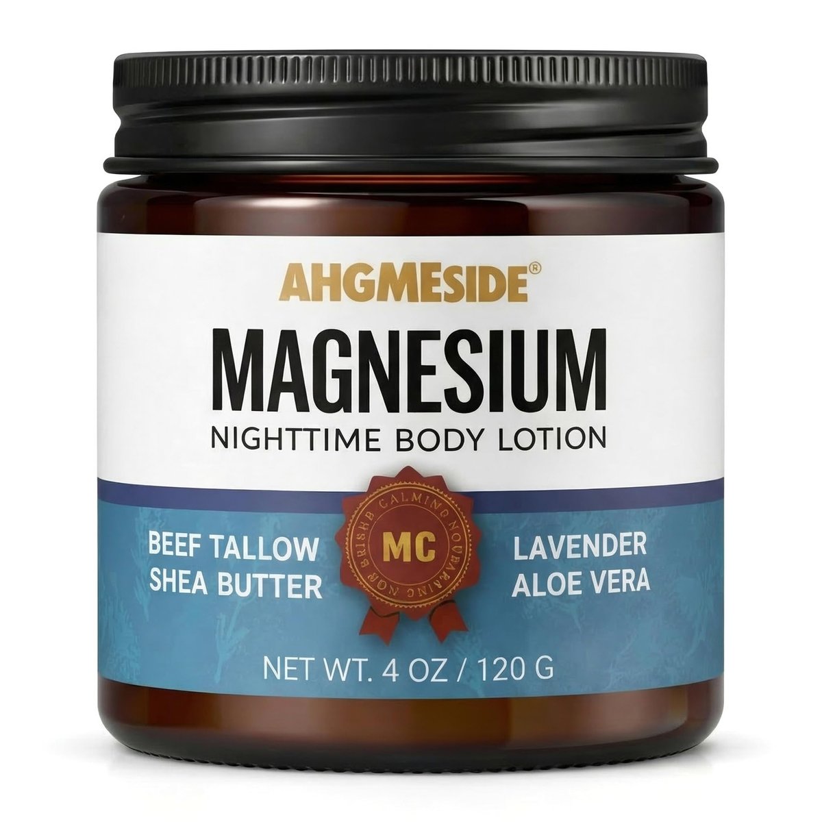 Ahgmeside Neuropathie Creme – Magnesium Nervenberuhigungslotion für Füße, Hände, Beine & Zehen, schnell einziehende Neuropathie Creme für Schlaf, Entspannung & wohltuenden Komfort, nicht fettende Körperbutter, 118 ml