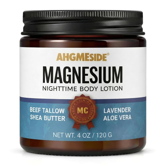 Ahgmeside Neuropathie Creme – Magnesium Nervenberuhigungslotion für Füße, Hände, Beine & Zehen, schnell einziehende Neuropathie Creme für Schlaf, Entspannung & wohltuenden Komfort, nicht fettende Körperbutter, 118 ml