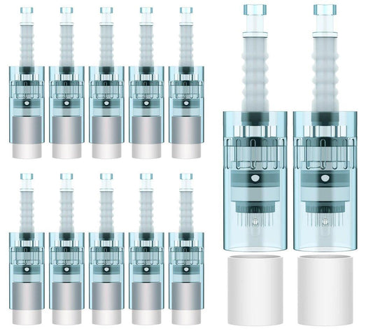 12-teiliges Microneedling-Pen-Kartuschen-Set für Dr. Pen M8, M7S – Ersatznadeln (4x36 Pin, 4x16 Pin, 4x runde Nano) für die Heimanwendung, 0,25 mm