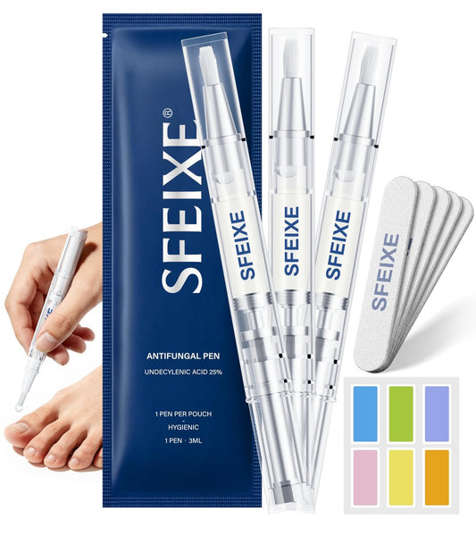 FSA/HSA geeigneter Pilzbehandlungsstift für Fußpilz und Nagelpilz – Extra starkes OTC-Antimykotikum mit 25% Undecylensäure, Präzisionsapplikator für Juckreizlinderung und Nagelpflege