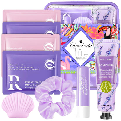 Hautpflegeset für Frauen Geschenk, 11-teiliges Spa-Set – Reisegröße, Komplettes Pflegeset als Geschenk für Geburtstag, Lehrer, Muttertag, Weihnachten
