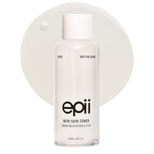 epii New Skin Toner | PHA 5% Peeling-Toner für sofortigen Glow | Glas-Haut | Hyaluronsäure | Hautstruktur | Stumpfe Haut | Koreanische Hautpflege | Panthenol | Pilzakne frei | 145ml 4,9 oz. fl.