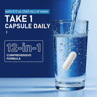 12-in-1 Magnesium Komplex – 1000 mg mit Glycinat, Citrat, Malat, L-Threonat, Taurat – 90 Kapseln für 90 Tage – Vegan &amp; leicht zu schlucken