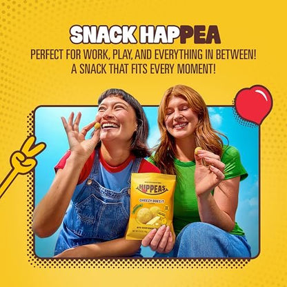 Hippeas Pops Erbsenprotein-Puffs, Cheezy Does It, 1 x 212 g Beutel, gebackene luftige Snacks, 3 g pflanzliches Protein, mit Avocadoöl, 50 % weniger Fett, laktose- & glutenfrei, Non-GMO, frei von den Top 9 Allergenen
