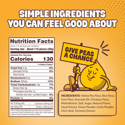 Hippeas Pops Erbsenprotein-Puffs, Cheezy Does It, 1 x 212 g Beutel, gebackene luftige Snacks, 3 g pflanzliches Protein, mit Avocadoöl, 50 % weniger Fett, laktose- & glutenfrei, Non-GMO, frei von den Top 9 Allergenen